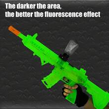 This Brand-New Toy Gun Features Enhanced Fluorescent Effects, An Automatic Mode, And USB Charging, Ensuring Durability. A Must-Have Outdoor Toy For Children, And A Top Choice For Christmas And Halloween Gifts. - 綠色 - 查看 1