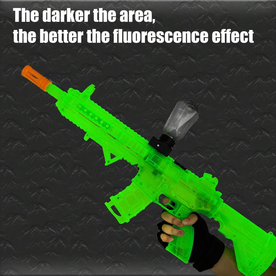 This Brand-New Toy Gun Features Enhanced Fluorescent Effects, An Automatic Mode, And USB Charging, Ensuring Durability. A Must-Have Outdoor Toy For Children, And A Top Choice For Christmas And Halloween Gifts. - 綠色 - 查看 1