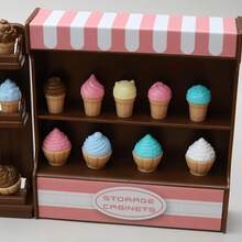 Preciosa Minicasa Decorativa Minijuguetes Interesante Modelo En Miniatura Minitienda De Helados Accesorios para Niños Y Niñas - 8,8 x 5 cm - Ver 10