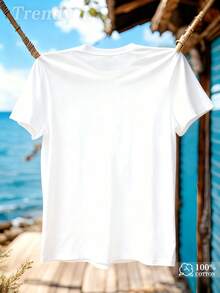 Hombre, Ropa de Anime, Divertida, Tops, 100% Algodón, Versátil, Ropa Interior o Conjuntos, Ropa Urbana de Moda para Hombre, Casual Diario y Reuniones de Fans, Conjuntos a Juego para Parejas - Blanco - Ver 2