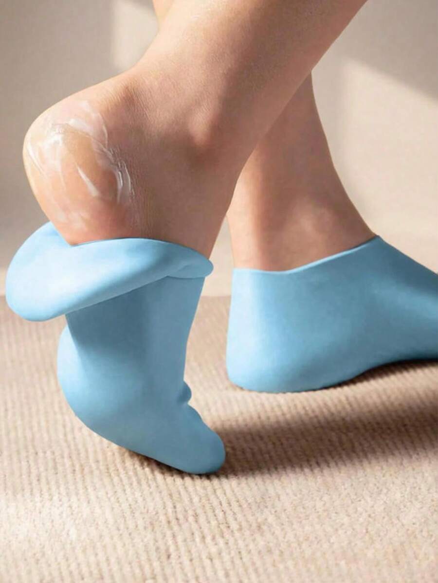 1pair Silicone Gel Moisturizing Socks For Foot Care, Prevent Cracking,Remove Dead Skin,Protective And Elastic Foot Care Socks
