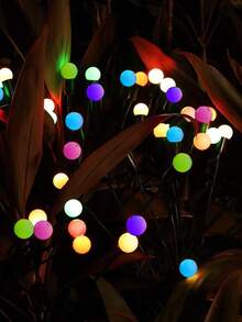 太阳能花园灯 - 全新升级太阳能摇曳灯，6/8/10LED 风摇灯，太阳能户外灯，庭院露台小路装饰，高柔韧性铁丝和重型灯泡底座，暖白色