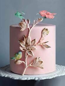 手工环氧树脂滴胶水晶材质欧式复古山茶花百合玉兰硅胶模具软陶瓷粘土模具玫瑰花卉香薰蜡烛石膏装饰模具石膏工艺品制作DIY家居装饰 - 白色 - 查看 8