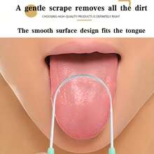 1pc U-Shaped Tongue Scraper, Reduce Bad Breath For Oral Care, Stainless Steel Tongue Cleaners, Mental Tongue Cleaning Tools For Adults And Kids - Multicolor - View 6