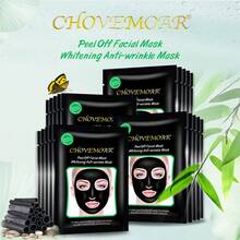 10/30/100piezasMascarilla limpiadora de carbón de bambú de, hidratante y humectante, limpia la piel, refina los poros, adecuada para todo tipo de piel, mascarilla negra, mascarilla limpiadora, mascarilla líquida,Regalos de navidad y año nuevo - Negro - Ver 1