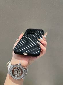 1pc Polka Dot Pattern, Black Pupil Shockproof TPU Material Phone Case, Suitable As Holiday Gift, Compatible With Apple IPhone XS/XS Max/XR/11/12/13/14/15/16/17 Pro/Pro Max/14/15/16 Plus, Unisex - Multicolor - View 4