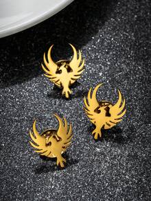 1 件男女通用复古凤凰胸针，金色饰面不锈钢翻领别针，时尚优雅的正式配饰，休闲精致的装饰，适合作为送给男朋友/女朋友、丈夫的生日礼物，父亲节和情人节礼物，万圣节礼物 - 彩色 - 查看 6