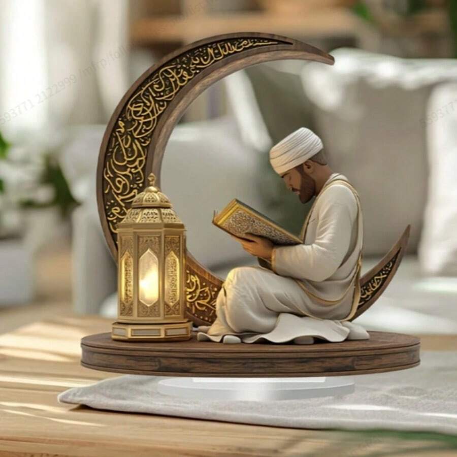 2D flache Eid Mubarak Ramadan Eid Al-Fitr Tischdekoration, 2D Acryl Eid Al-Fitr Feiertags Tischdekoration, Eid Al-Fitr Heim- und Küchen Geschenke > Feiertags Dekorationen > Dekorative Schilder und Dekorationen - Verschiedenfarbig - Übersicht 1