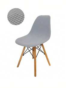 1/2/4pcs Abstract Plaid Chair Cover, Universal Fit Dining Chair Slipcover, Durable Anti-Scratch, Dust-Proof, High Elasticity, Suitable For All Seasons - Light Grey - View 6