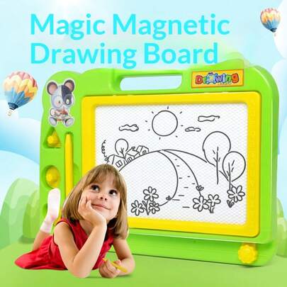 Reusable Colorful Cartoon Drawing Board, Erasable Graffiti Board, Dust-Free & Ink-Free, Portable Gift For Boys & Girls
