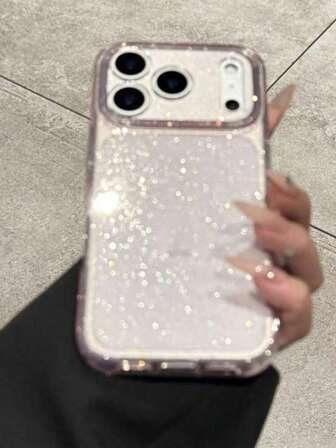 Luxury Glitter Shiny Clear Transparent Soft Back Phone Case Compatible With IPhone 17 Pro Max 17 16 15 14 13 Pro Max 15 16 Plus 17Air Blingbling Camera Protection Cover