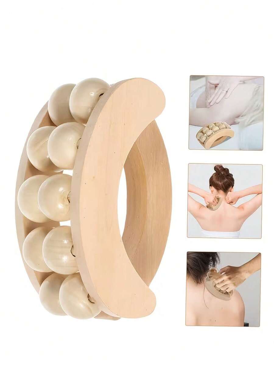 1 quả bóng massage cầm tay - Dụng cụ massage toàn thân bằng gỗ, thích hợp cho lưng, cổ, chân, bắp chân, cẳng chân và cánh tay | Máy massage mô sâu, giảm đau nhức cơ bắp, tuyệt vời để tự massage, nhỏ gọn và dễ mang theo, lý tưởng cho người đam mê thể dục. - Nhiều màu - Xem 1