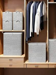 1个高效便携大容量衣物收纳盒 - 节省空间、整理衣物、收纳整理、卧室收纳的理想之选 - 彩色 - 查看 8