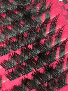 90 Pcs C Curl Cluster Lashes Length 8-16mm Mixed Fluffy Individual Eyelashes Lightweight Wispy Cat Eye Lashes Clusters Eyelashes Long Tail Elongated Foxy Eye Clusters Eyelash For Daily And Parties Makeup - C - View 6