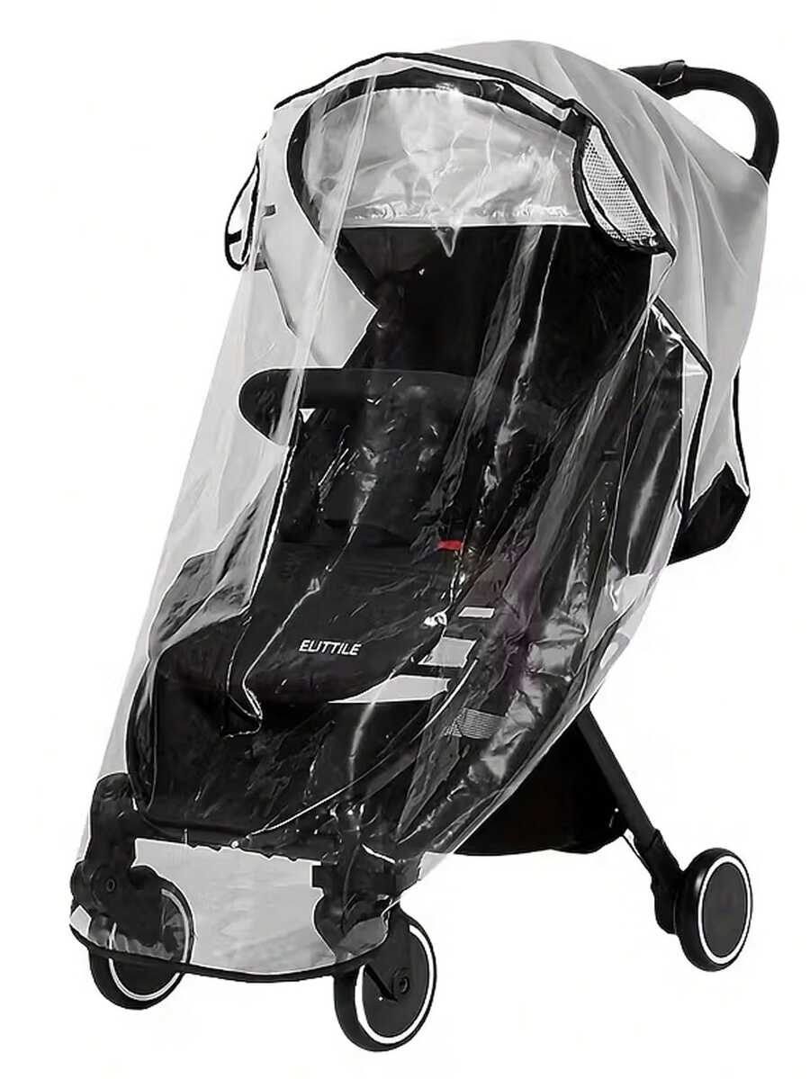 通用婴儿推车雨罩，防风、防水、防虫、冬季保暖，推车雨衣 - 彩色 - 查看 1