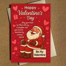 1 PIEZA Tarjeta de felicitación del Día de San Valentín con sobre, diseño festivo de amor con corazones y regalos, perfecta para amigos, colegas, seres queridos, celebración romántica de San Valentín - multicolor - Ver 9
