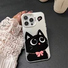 Cartoonish and cute Phone case suitable for MOTOG34, G54 (Brazilian version), G84, G86, G05, G10, G24, G13, G14, G15, G35, G56. Gift for friends, gift for family, couple's style, unisex, Halloween gift, Easter gift, colored silver phone case - CYK Caricatura y lindo BlackWEAW - Ver 4