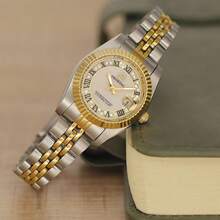 PROKING 1pc 26mm Women's Watch, Elegant & Charming, Business Stylish, Super Waterproof, High-End Luxury Calendar Wristwatch, Stainless Steel Case & Strap, Japanese Movement, Roman Numeral Dial, Quartz, Daily Wear, Gift For Birthday, Holiday - White - View 2