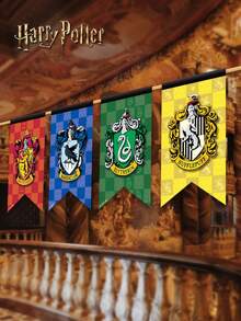 Harry Potter 1 lá cờ trang trí tường sân vườn, cờ đuôi én cổ điển sáng tạo của các nhà Gryffindor, Slytherin, Hufflepuff, Ravenclaw, trang trí tường theo chủ đề thế giới phù thủy, đồ trang trí sân vườn, trang trí tiệc lễ hội, biểu ngữ lễ hội, trang trí phòng [Được cấp phép chính thức] - Nhiều màu - Xem 2