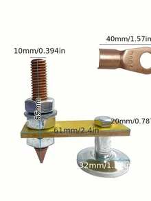 1pc Strong Magnetic Welding Ground Clamp - Welder Sheet Metal Repair Ground Wire Fixture Holder