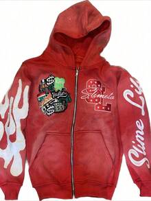 Loose Casual Spring And Autumn New Casual American  Digital Printing Printed Sweater Cardigan Jacket - M2590766 - 查看 2