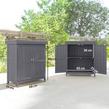 Outdoor Storage Box, Cabinet, And Shelf - 灰色 - 查看 4
