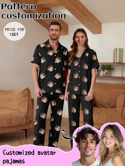 Conjunto de pijama personalizado para mujer, con mascota personalizada, personaje, estampados, regalo de vacaciones/, perro, colorido, lindo, adorable, contratado, divertido, personalizado, único, personalizado, regalo ideal para él, regalo ideal para ella, novio, novia, familia, amigos, ella