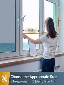 1Roll One Way Privacy Window Film, Sun Blocking Reflective Window Film See Out Not In, Heat Control Window Tint For Home, Anti UV Static Cling For Windows Office Door - Multicolor - View 8