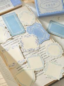 Hộp 30 tập giấy ghi chú dập nổi tối giản, vật liệu trang trí và thủ công DIY, quà tặng ngày lễ, văn phòng phẩm cá nhân hóa cho sổ lưu niệm, đồ dùng cần thiết cho năm học mới. - Nhiều màu - Xem 7