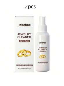 jakehoe 1/2瓶装珠宝清洁液，可去除项链、耳环、手镯等珠宝上的所有污垢，恢复珠宝原有光泽，令珠宝焕然一新。适用于手表、钻戒、珠宝表面清洁、增亮和保养。 - 彩色 - 查看 9