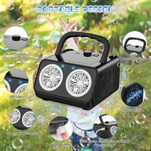 Portable Automatic Bubble Machine With 2 Speeds - Black - View 8