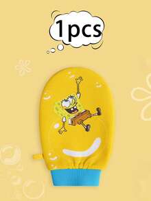 SPONGEBOB 海绵宝宝沐浴海绵，男女通用强力擦洗手套，家用背部擦洗工具，儿童卡通沐浴用品 - 彩色 - 查看 12