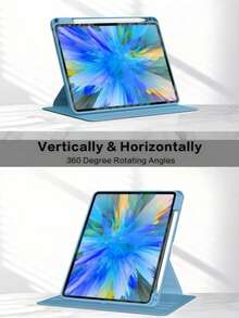 Rotating Protective Case Compatible With Ipad 5th/6th/7th/8th/9th/10th/11th Gen, IPad Mini 6th/7th Gen, IPad Air 1st/2nd/3rd/4th/5th Gen, 11-Inch (M2)/11-Inch (M3)/13-Inch (M2)/13-Inch (M3), IPad Pro 12.9-Inch (3rd/4th/5th/6th Gen), MatePad Series - Baby Blue - View 3