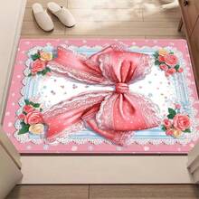 1件圣诞蝴蝶结装饰绿白条纹设计门垫,适用于入口垫、小地毯、迎宾垫、地毯、地垫、户外门垫、厨房地毯、家居装饰、前门垫、小地毯、户外垫、家居装饰、地毯、花园地毯、可水洗地毯 - 彩色 - 查看 7