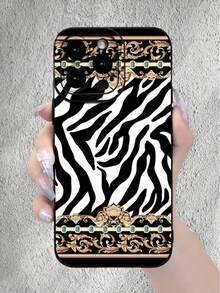 Schwarz-weißes Zebramuster Phone Case Suitable for compatible with iPhone 17,16,16E/ SE4, 15, 14, 13, 12, 11, Air, PRO MAX, X, XS, XR, PLUS, MINI ,Case Suitable for compatible with Samsung Galaxy S22/23/24/25Ultra/ED - Verschiedenfarbig - Übersicht 1
