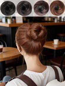 1 chiếc phụ kiện tóc nữ thanh lịch, búi tóc hình bánh donut co giãn 4 inch, tóc nối tổng hợp chịu nhiệt, sợi tổng hợp chịu nhiệt, thiết kế đa năng phù hợp với mọi loại tóc, giữ chắc chắn cho hàng ngày và các dịp đặc biệt, bộ dụng cụ tạo kiểu tóc, quà tặng năm mới, quà tặng ngày Valentine, phụ kiện tóc thể thao chạy bộ, đồ dùng làm đẹp tại nhà. - Nhiều màu - Xem 15