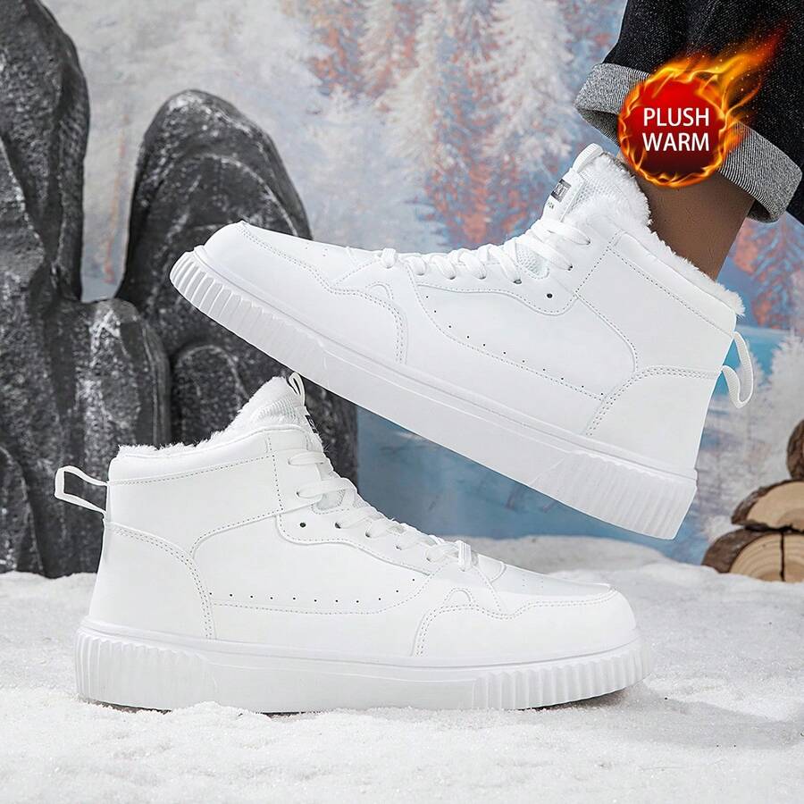 Women's Fashionable Casual Sneakers, Soft Sole, Comfortable, Lace-Up, Lightweight, Outdoor Flat Shoes, Suitable For All Seasons - White - View 1