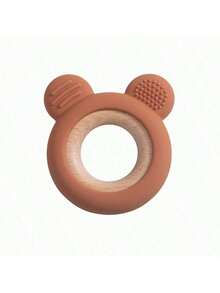 1个婴儿硅胶木环牙胶，适合婴幼儿磨牙，小熊和花朵造型，多种颜色可选，柔软舒适，婴儿用品 - 彩色 - 查看 19