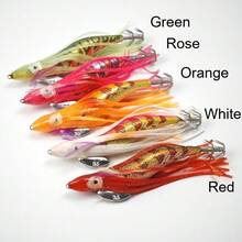 Avlcoaky 2pcs/Set Shrimp Fishing Lures Luminous Shrimp Bait For Night Squid Fishing