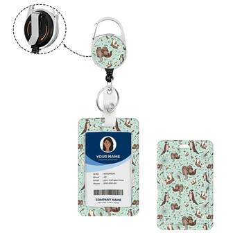 1 pieza (Clip de insignia + Portador de tarjeta) Carrete de identificación con diseño de capibara, versátil y lindo, Portador de tarjeta de identificación de trabajo interesante con carrete retráctil, Clip de llavero, Accesorio de insignia para asistente médico, Portador de tarjeta de identificación para enfermería, Funda vertical para tarjeta de identificación, Adecuado para maestros, estudiantes, trabajadores de la salud, trabajadores de oficina, enfermeras, suministros de oficina, regalo del Día de la Enfermera