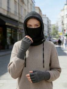 1 双男女通用半指针织手套，采用硅胶点防滑设计，适合户外运动、骑行、驾驶、工作、健身、日常手部保护和关节加压护理、旅行、节日等场合。 - 深灰色 - 查看 6
