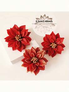 Molde de silicone para flores de Natal (1 unidade), ferramenta para fazer resina em formato de folha de hera, molde para velas, cera e gesso para decoração, ideal para aniversários, Dia dos Namorados, Dia das Mães, casamentos, Ano Novo e Natal.