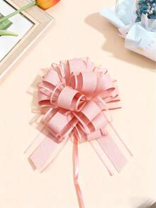1/4/5er Pack Ziehschleifen-Set 6 Zoll Kordelzug Pompon-Schleife 7 Farben Rot Blau Lila Grün Rosa Gold Weiß Einfach zu ziehende Schleife Geschenkverpackung Akzent Blumenarrangement Partydekoration Heimdekoration - Mehrfarbig - Übersicht 11