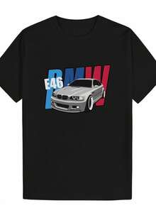 Men's Casual Summer Short Sleeve T-Shirt - 100% Polyester, Bold Letter Graphic Print, Lightweight 180gsm, Regular Fit, Machine Washable, Black - màu đen - Xem 7