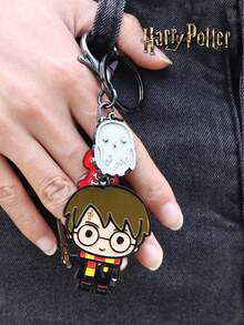 Harry Potter 1个魔法世界卡通Q版人物钥匙扣，哈利波特、罗恩·韦斯莱、赫敏·格兰杰、卢娜可爱钥匙扣，可用于包包、手机壳装饰，粉丝挂件钥匙链纪念品礼物生日礼物、返校礼物 - 彩色 - 查看 9