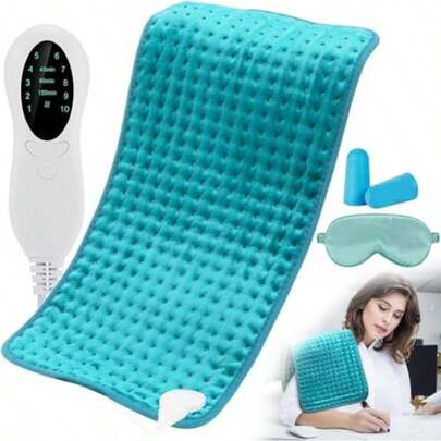 Almohadilla térmica 60 x 30cm almohadilla de calor para el dolor de espalda y el alivio de los calambres Manta térmica gruesa y suave Almohadilla de calefacción rápida auto apagado suave lavable