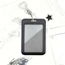 Set 2 buc (1 pandantiv inimă + 1 suport pentru carduri) Suport negru pentru carduri cu pandantiv inimă, poate decora genți, brelocuri, poate conține acte de identitate, cărți de vizită, carduri de tranzit, fotografii, carduri de acces, potrivit pentru uz zilnic, decorare sau cadou - 2 piese (1 ornament în formă de inimă + 1 suport pentru carduri) - Vizualizare 12