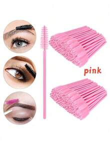 200pcs Black Exquisite Eyelash Brush, Eyebrow Brush, Makeup Brush For Eyelash Extension Combing - Multicolor - View 4