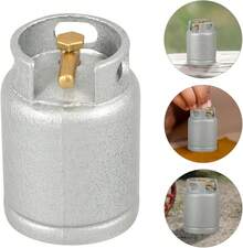 YARNOW Tanque De Gas Miniatura, AleacióN Plateada, Casa De MuñEcas Accesorios De Cocina En Miniatura Modelo, 2.1 x 3 - Plata - Ver 3