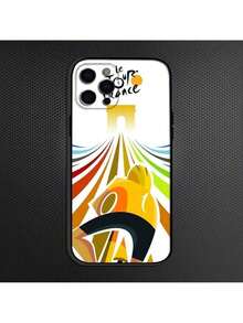 Funda de teléfono de bicicleta T-Tour De France compatible con 16,15,14,13,12,11 Plus, Pro Max, funda de silicona suave negra, funda compatible con funda  17 Pro Max, funda  17 Pro, funda  17, funda  16, funda  16 Pro Max, funda  15 - Z2 - Ver 2